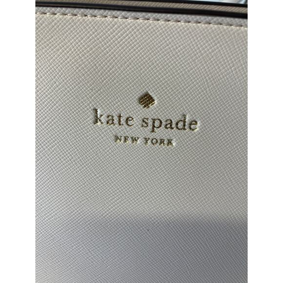 KATE SPADE LRAGE WHITE SAFFINAO LEATHER SHOULDER BAG - Picture 14 of 16